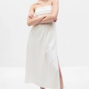 Linen Blend Midi Dress